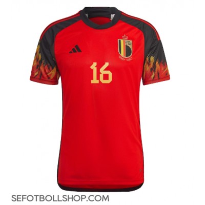Billiga Belgien Thorgan Hazard #16 Hemma fotbollskläder VM 2022 Kortärmad